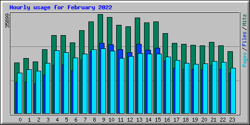 Hourly usage for February 2022