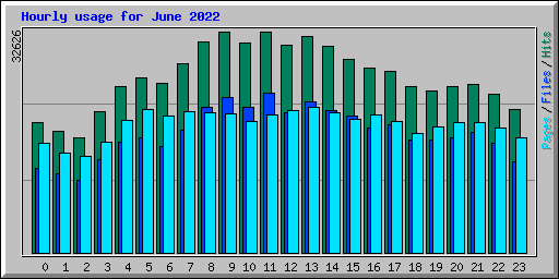 Hourly usage for June 2022