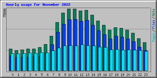 Hourly usage for November 2022