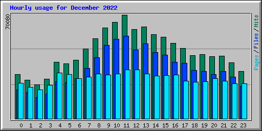 Hourly usage for December 2022
