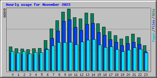 Hourly usage for November 2023
