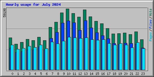 Hourly usage for July 2024