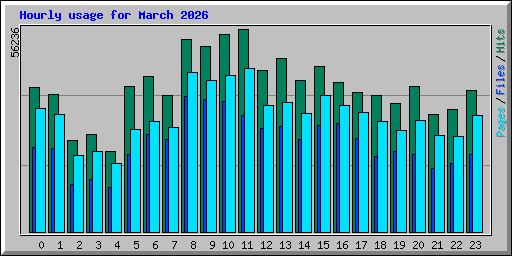Hourly usage for March 2026