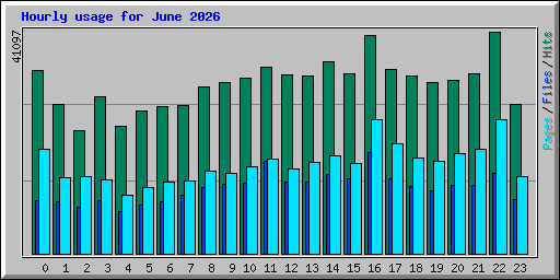 Hourly usage for June 2026