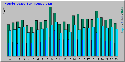 Hourly usage for August 2026